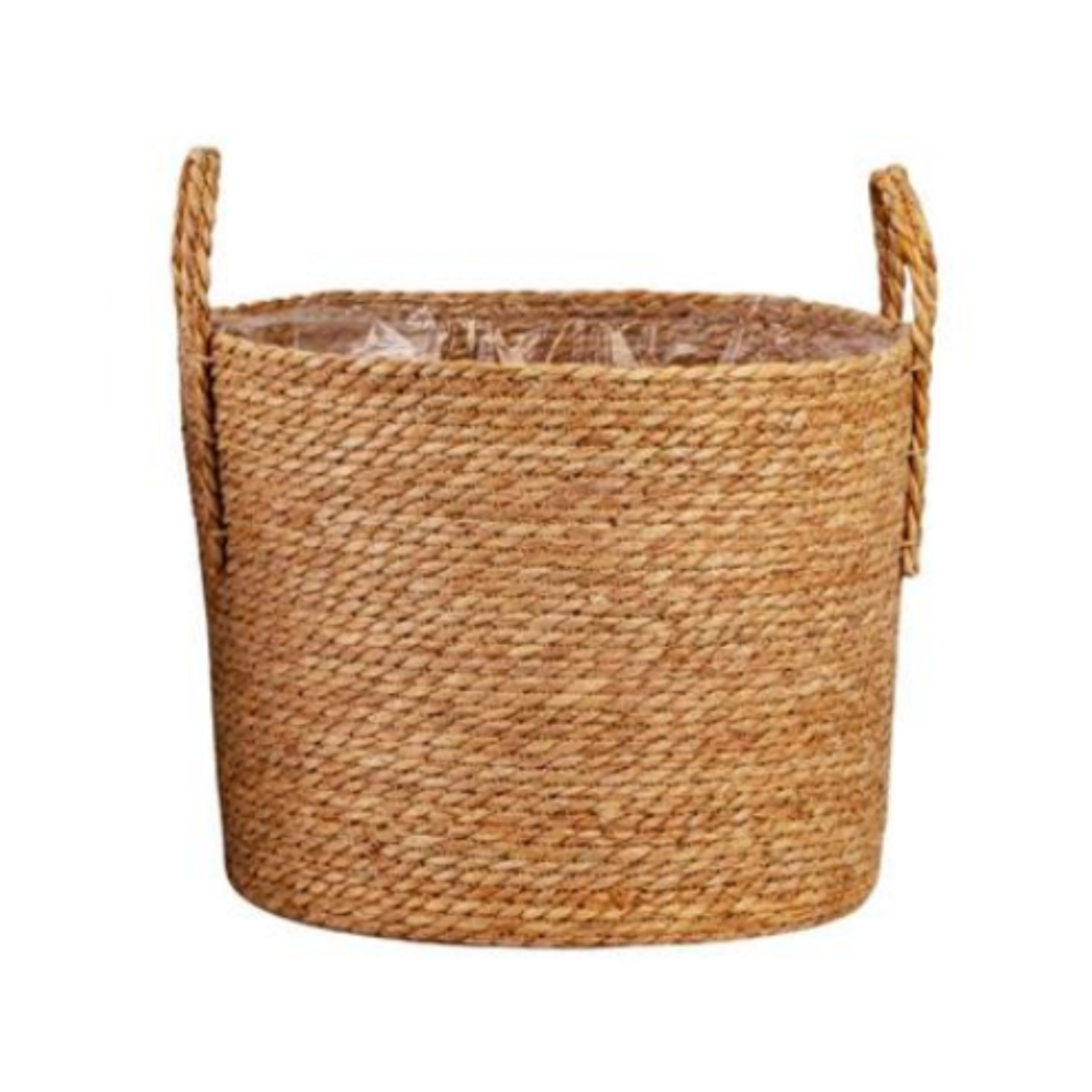 XL Woven Basket Planter  w/Handles 14"