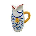 Blue, Yellow Fish Jug / Vase 10'4 H