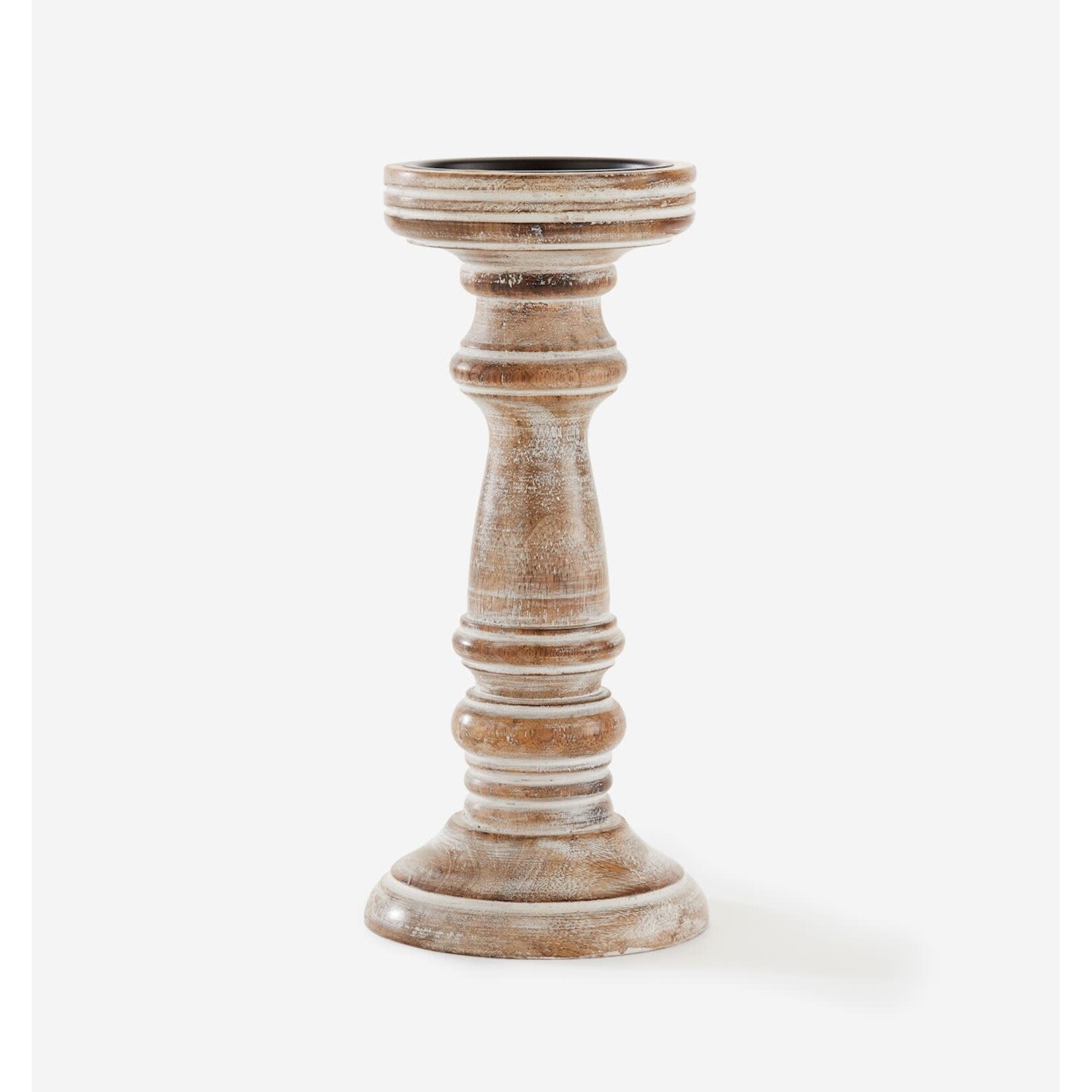 Medium Rustic Brown Pillar Candle Holder