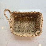 Medium Grass Rectangle Basket w/Handles