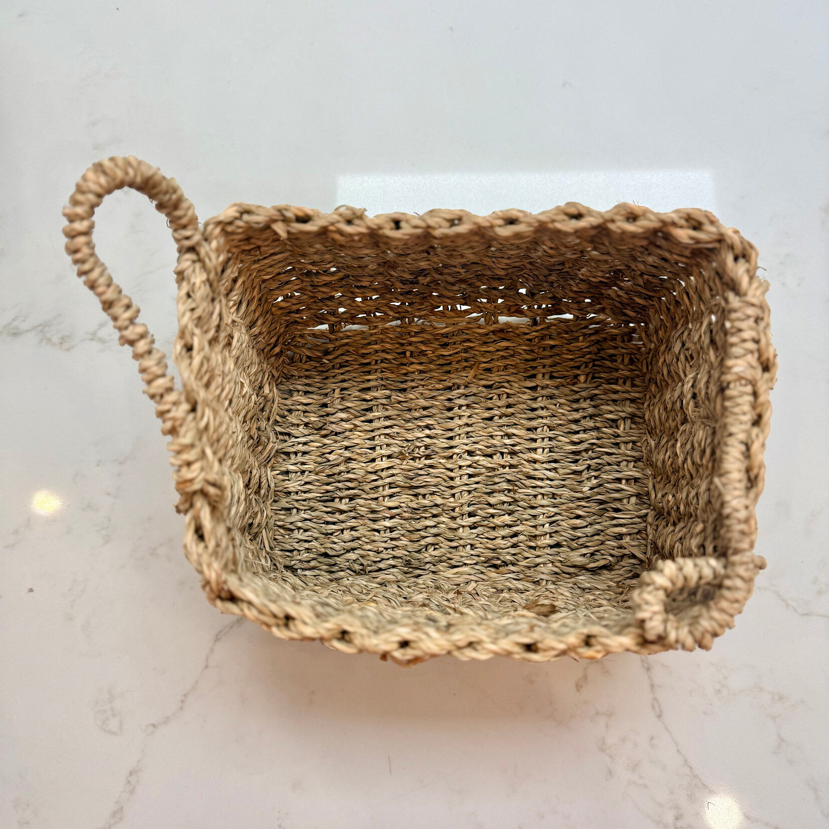 M Grass Rectangle Basket w/Handles