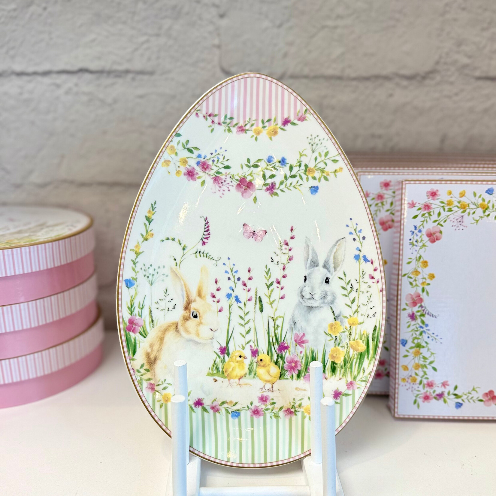 Happy Easter Egg Shape Platter