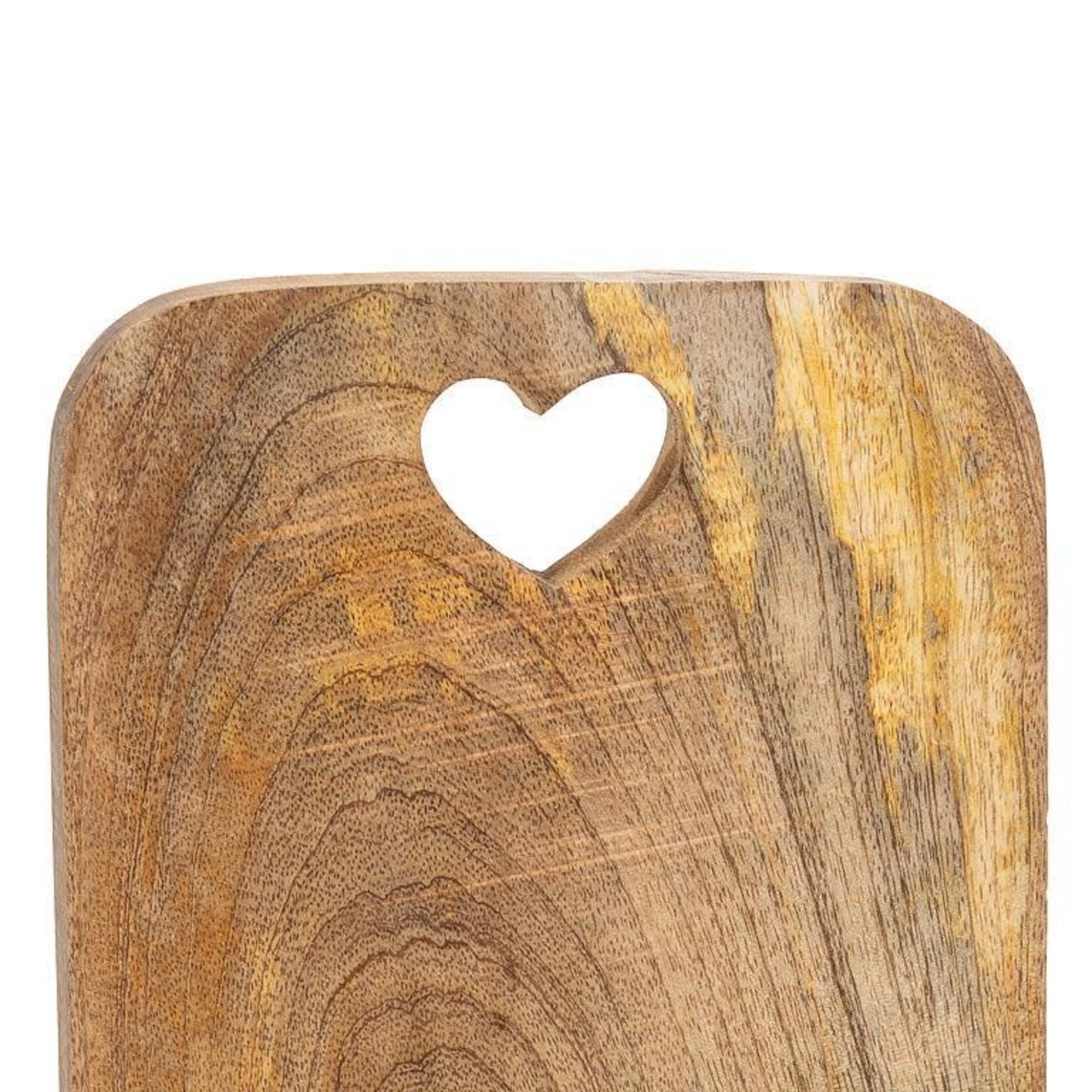 Rectangle Mangowood Board with Heart Cutout