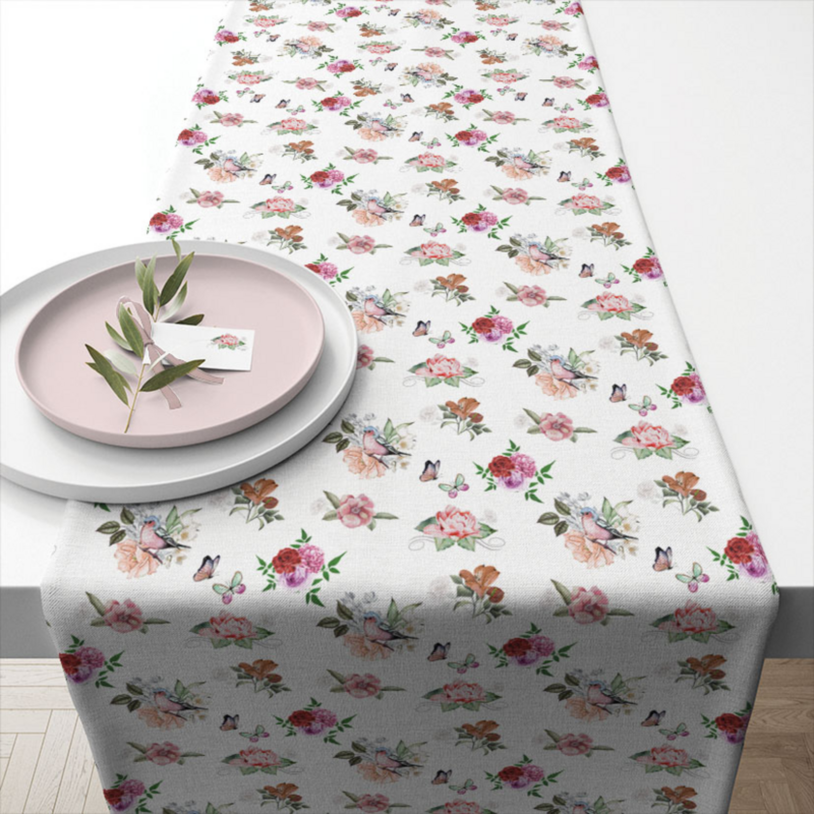 Charlotte White Table Runner 5ft