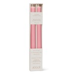 Pink Ridged Taper Candle