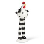 Dotted Chicken with Striped Legs
