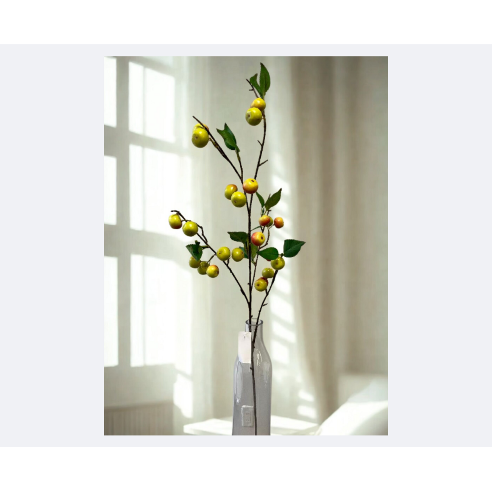 Mini Apple Branch with Leaves 34"