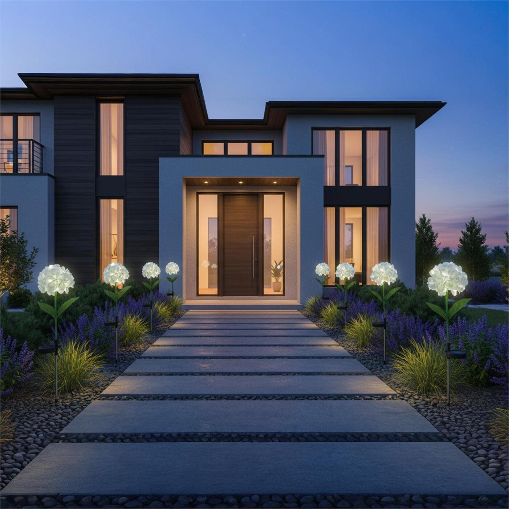 Solar Hydrangea Stake Light