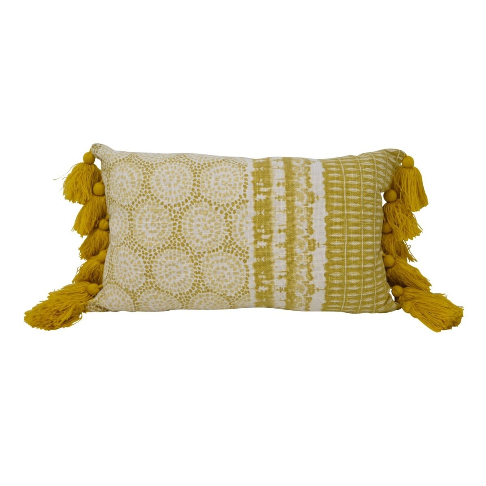 Ochre Pillow with Tassels