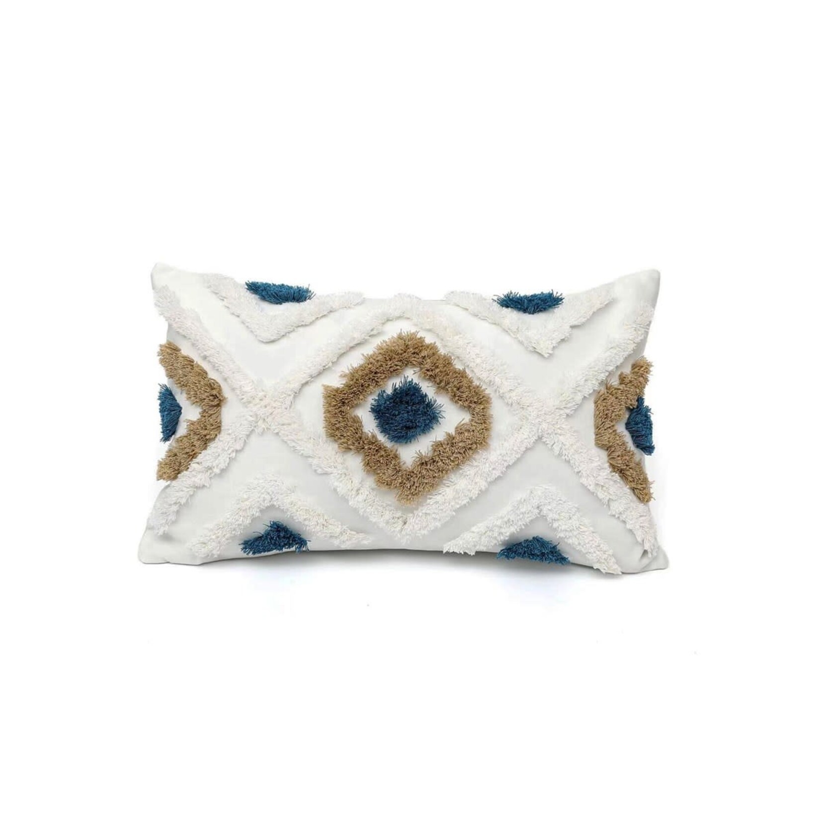 Tufted Beige Diamond Pillow