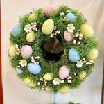 Pastel Eggs On Tinted Grass Wreath