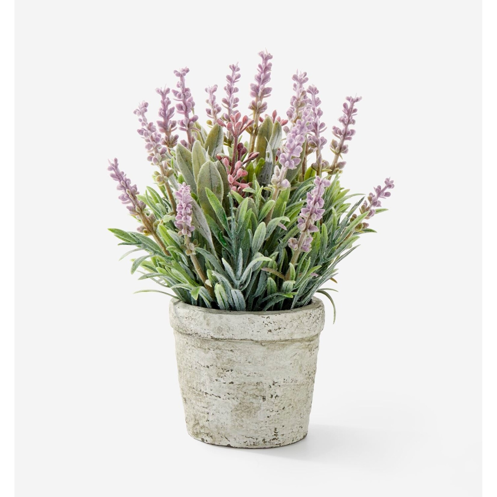 Faux Lavender in Cement Pot