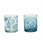 Blue Shell Votive Candle Holder