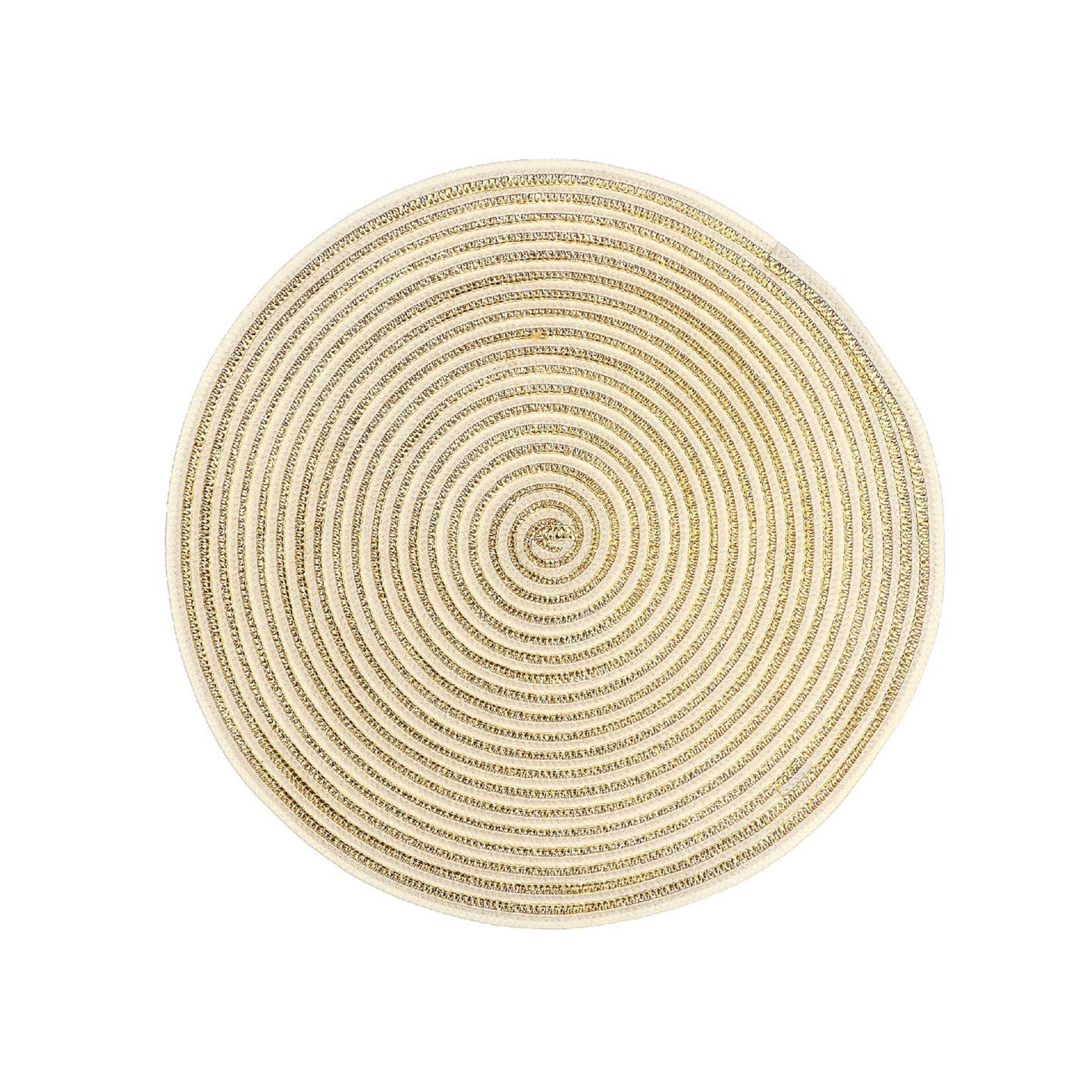Woven Round Gold Shimmer Placemat