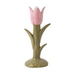 Tulip Flower Candle Holder, Pink, 7.75"H