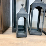 Metal Lantern - 5"x 15" Black Sand Finish - Small