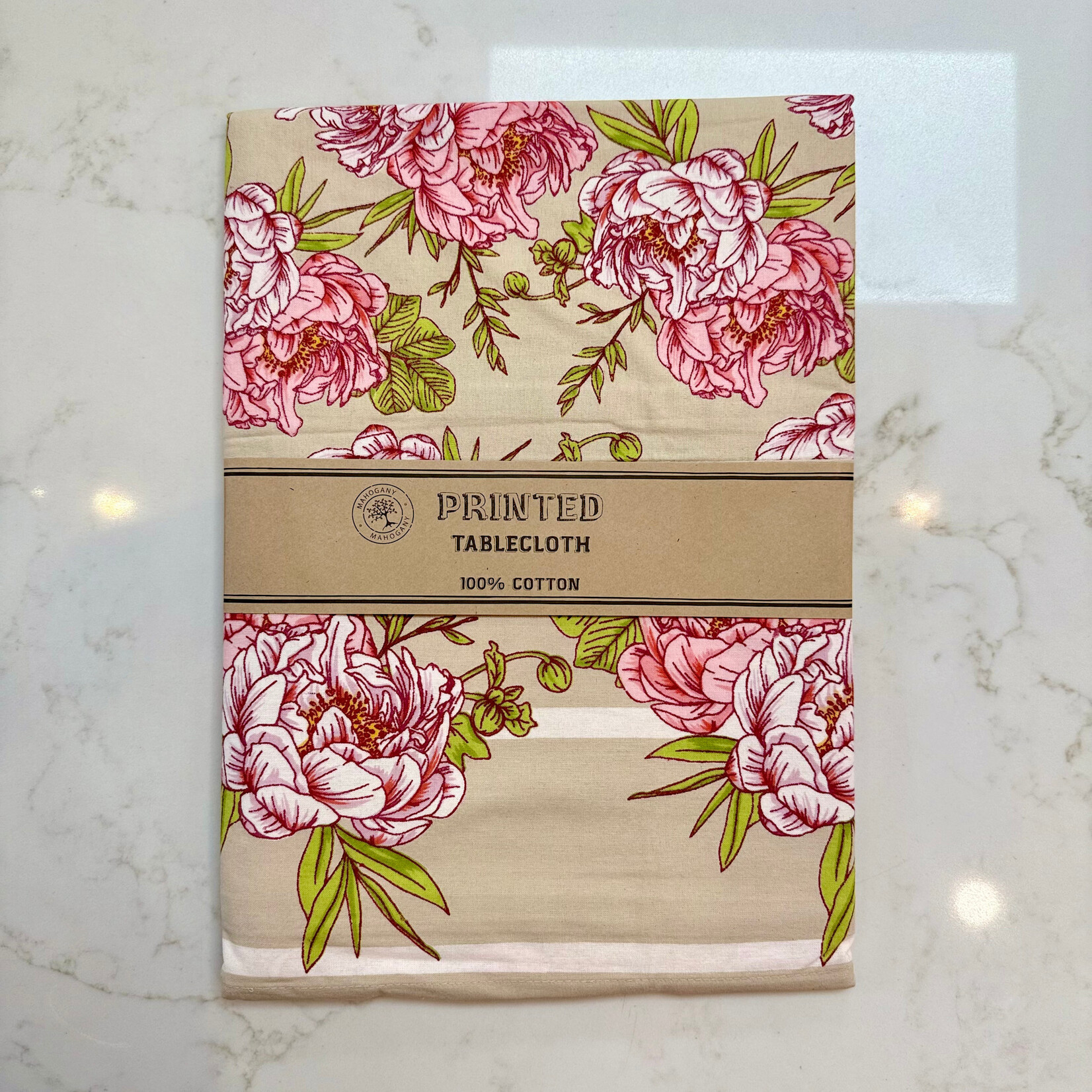 Eloise Tea Stain Tablecloth 60" x 60"