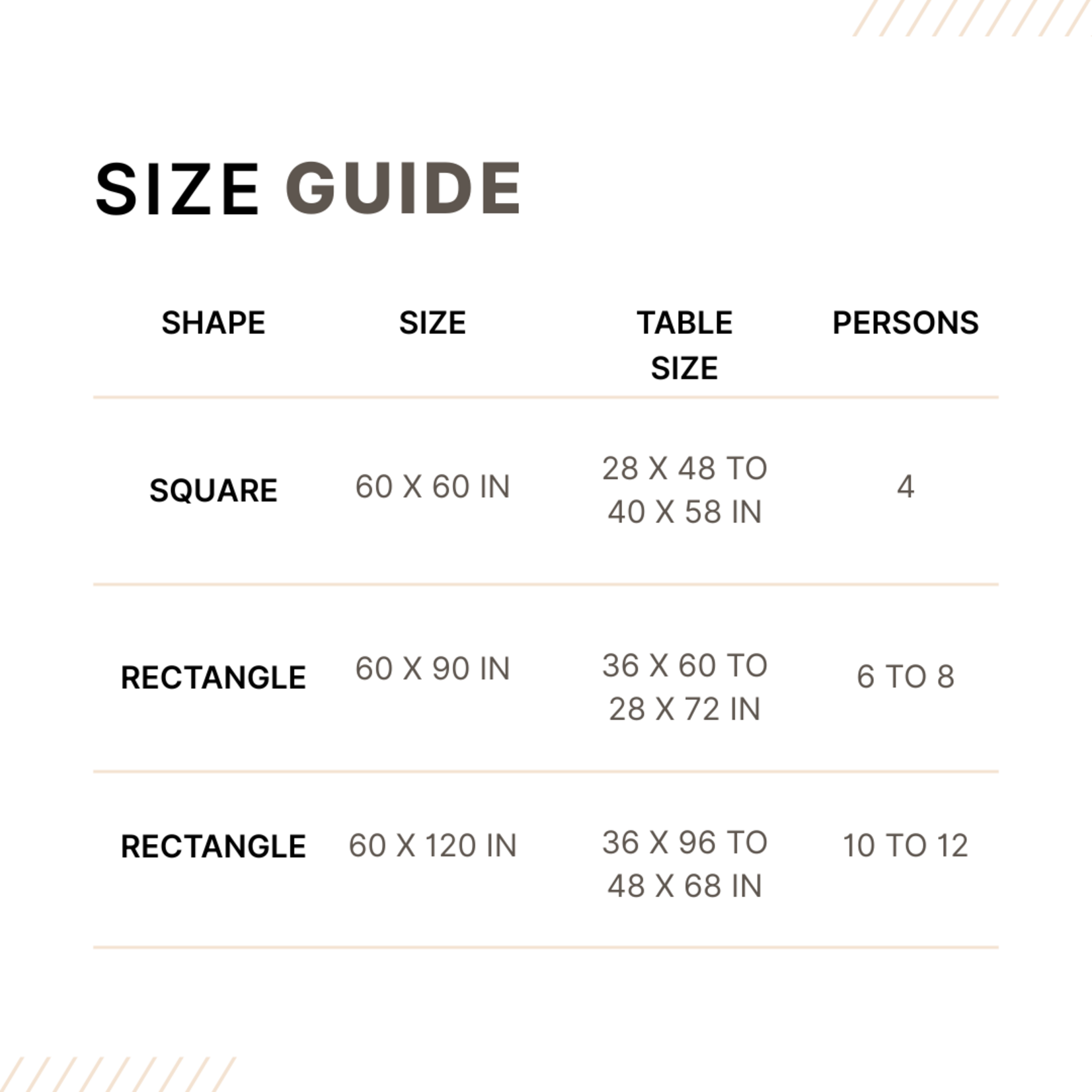 Eloise Tea Stain Tablecloth 60" x 60"