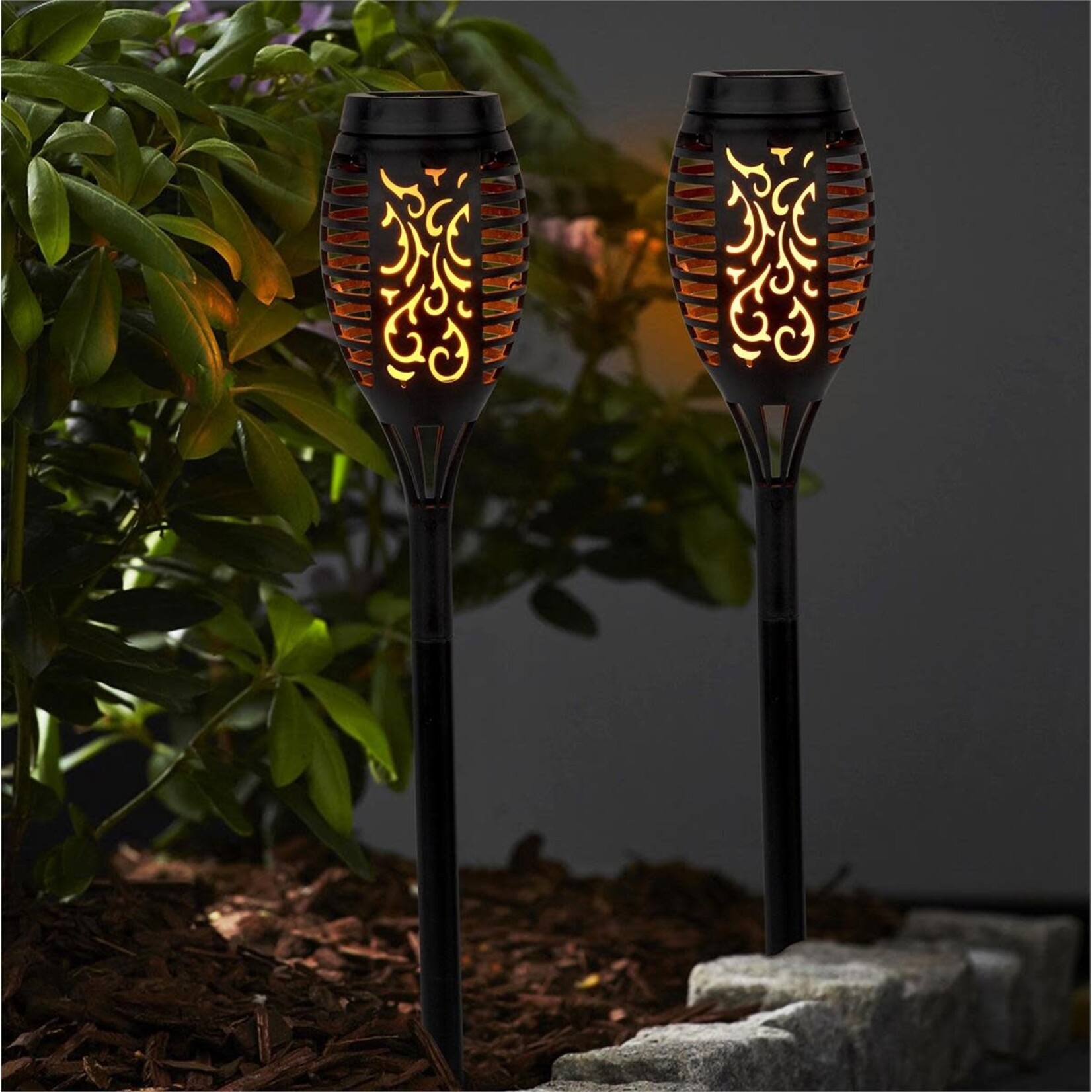Solar 20" Dancing Flame - outdoor garden torch