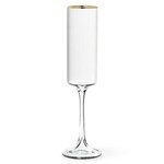 Optic Flute with Gold Rim