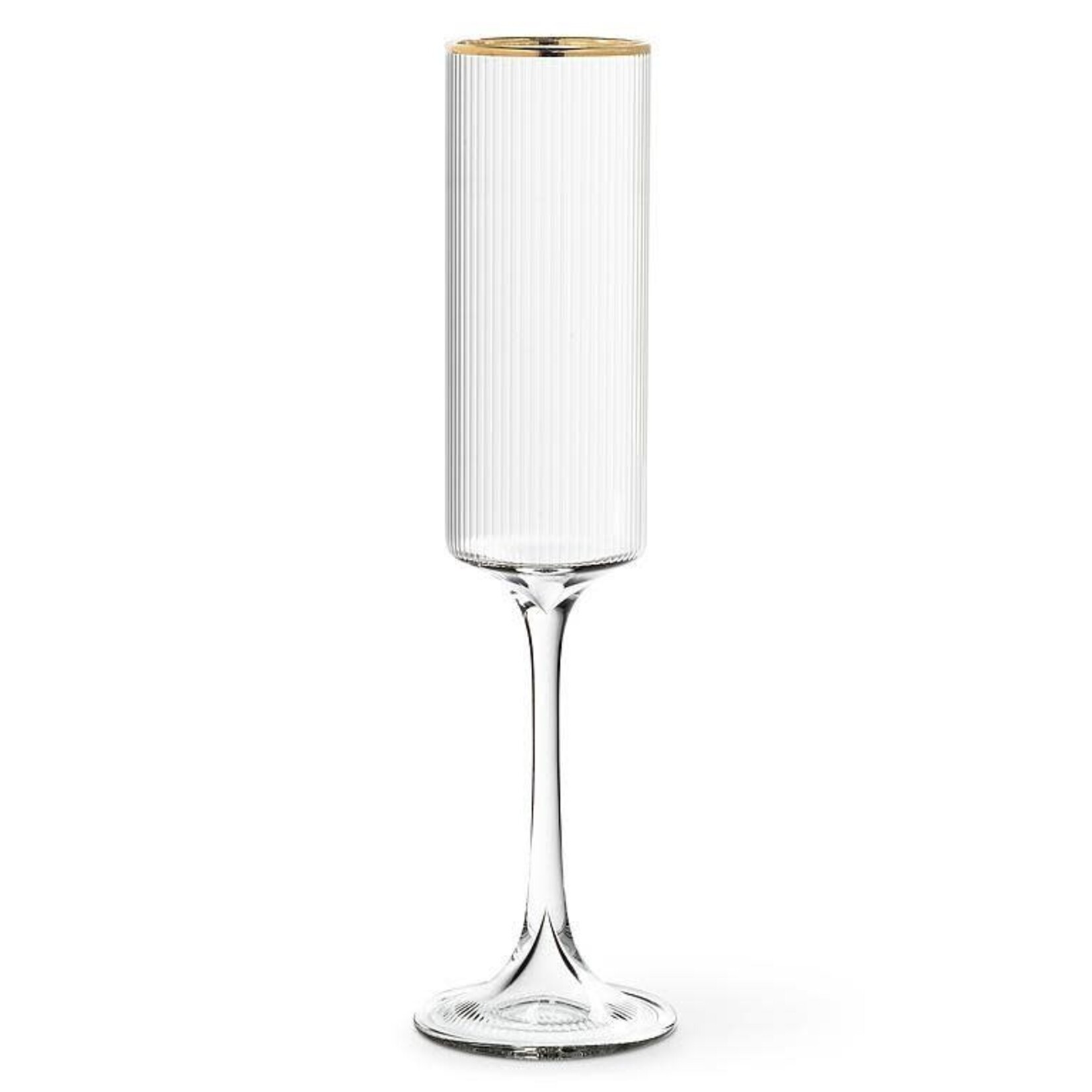 Optic Flute with Gold Rim