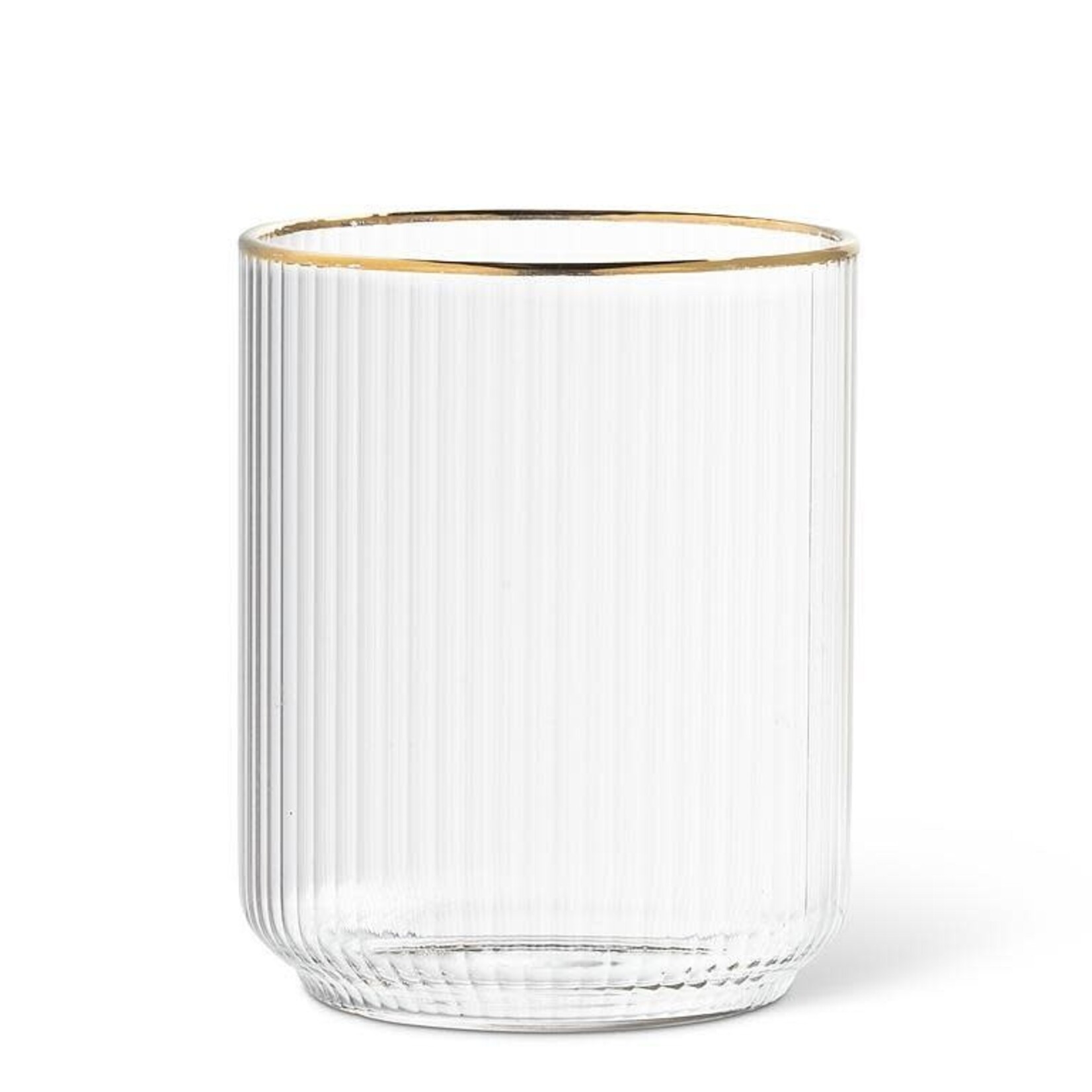 Optic Tumbler with Gold Rim