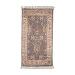 Dark Grey Printed Floor Rug 3'x5'