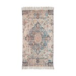 Blue Ivory Printed Floor Rug 3'x5'