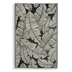 Leaf Outdoor Rug - Black and White 4'x6'