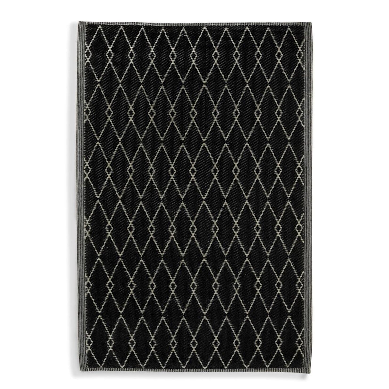 Diamond Outdoor Rug - Black 4'x6'