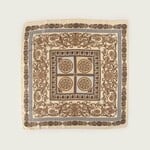Cream Paisley Square Satin Scarf