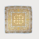 Sky Blue Paisley Square Satin Scarf