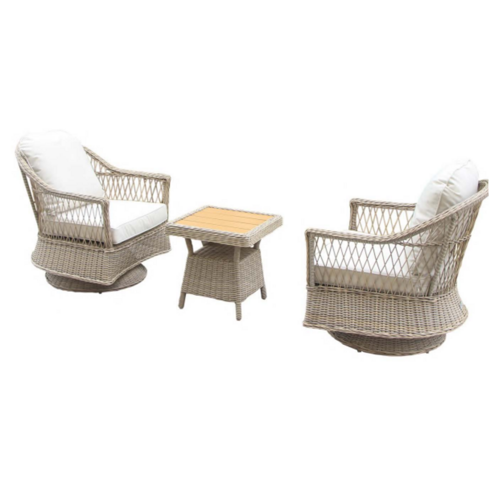 3 Piece Swivel Patio Set