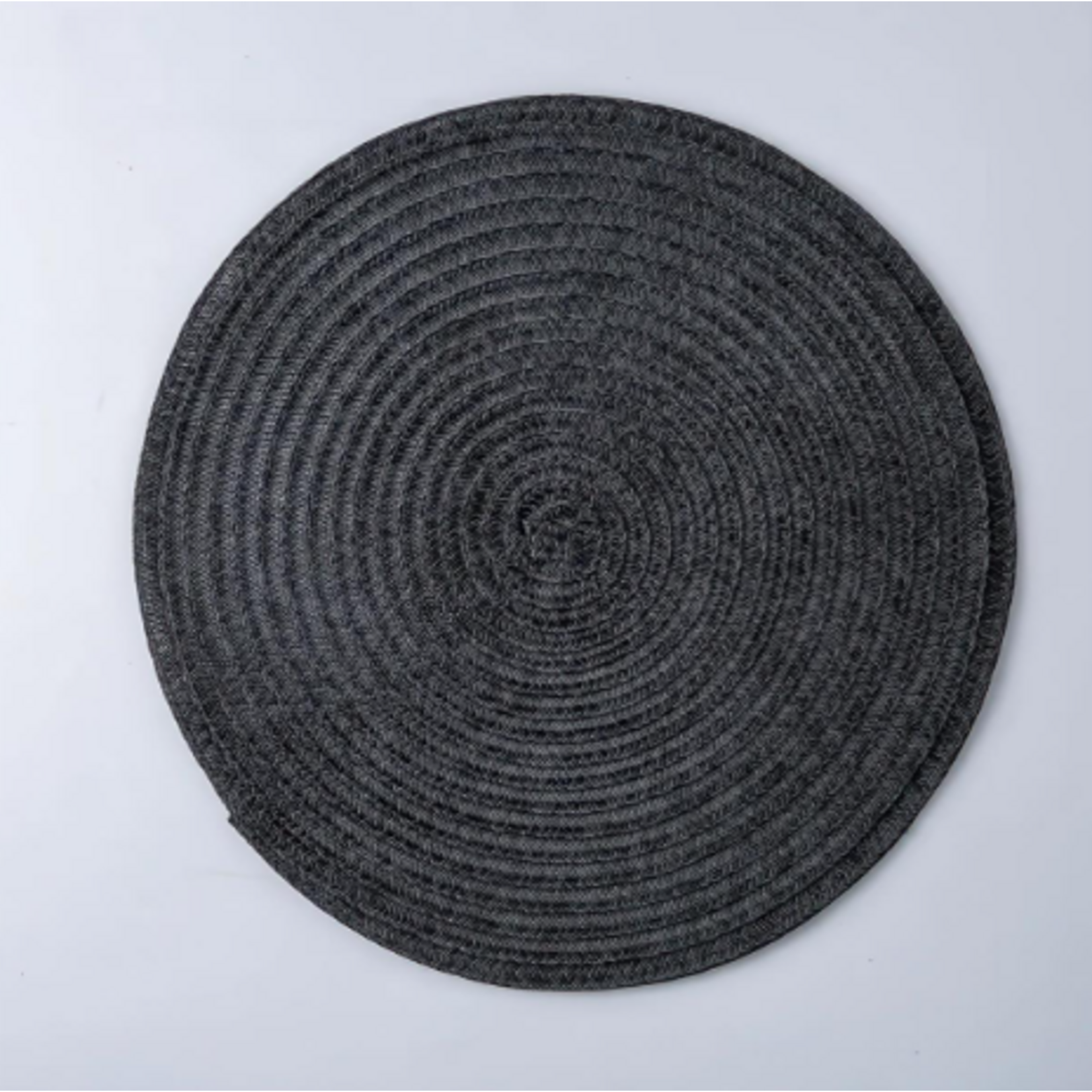 Cirque Round Woven Placemat -  Black