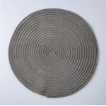 Cirque Round Woven Placemat - Grey