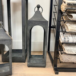 Metal Lantern - 6"x 21.5" Black Sand Finish - Medium