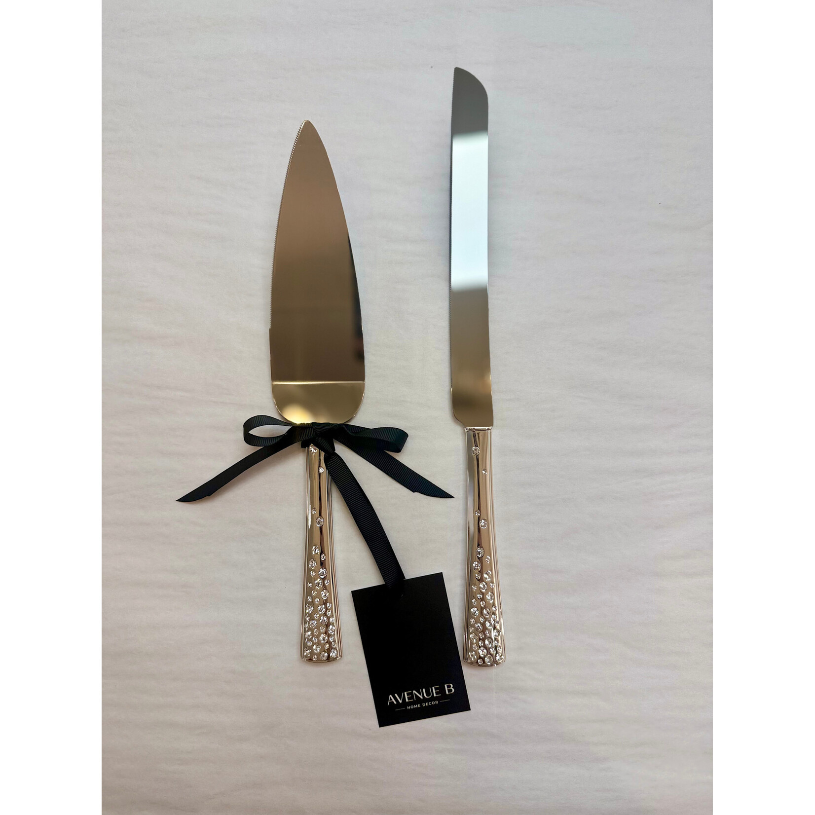 Cherish Crystals Cake Serving Set