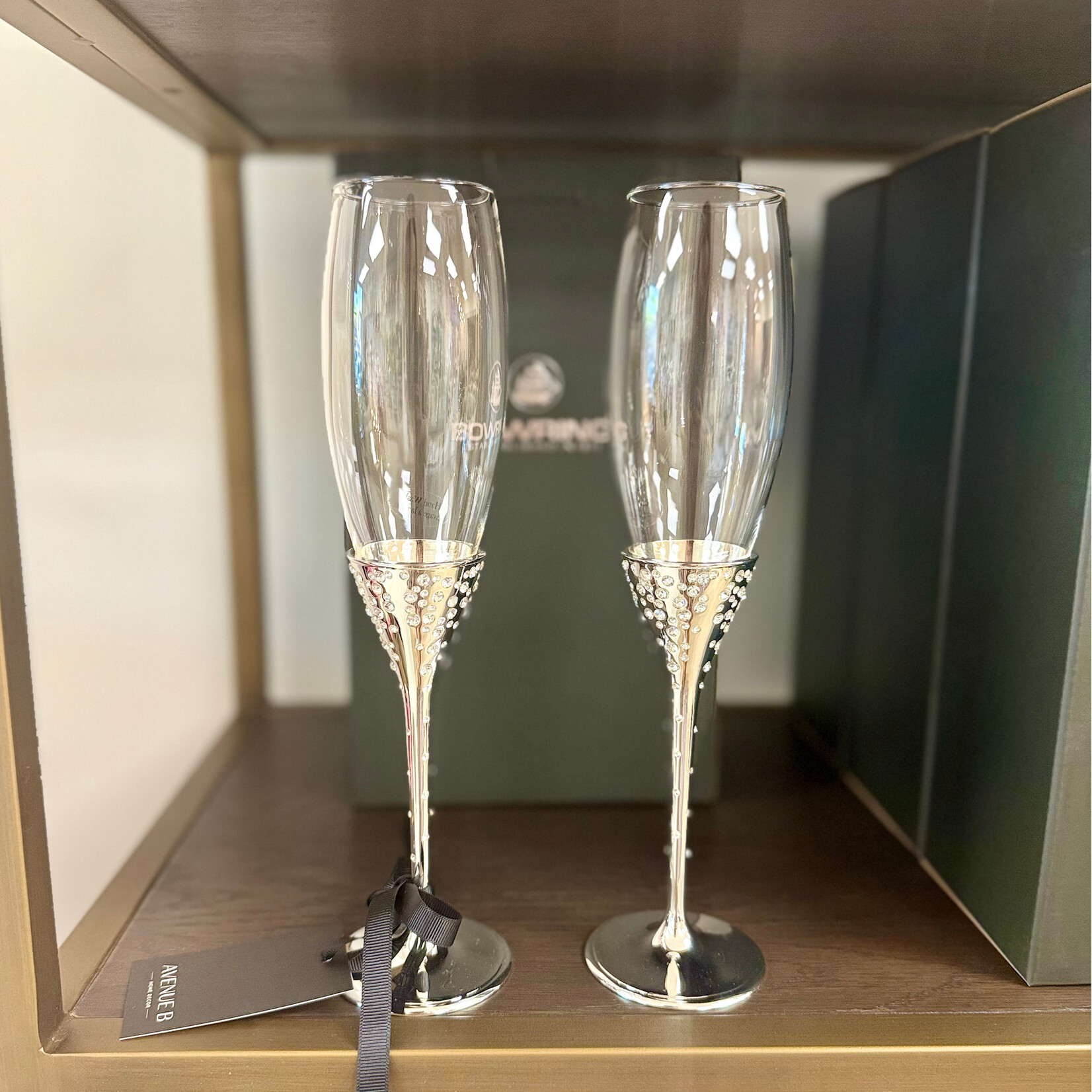 Cherish Crystals Champagne Flute - Set of Two