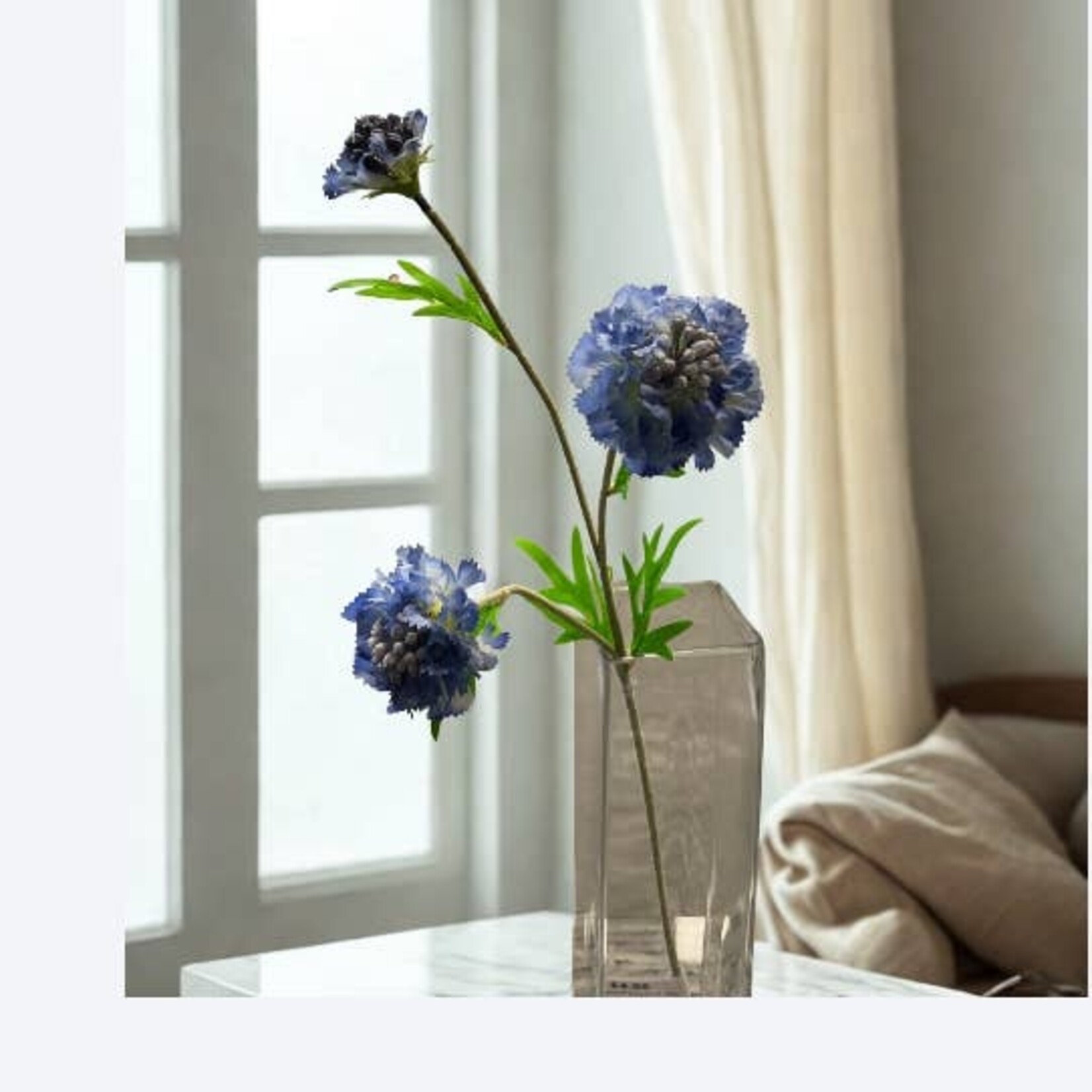 Scabiosa Spray 22" x3 - Blue