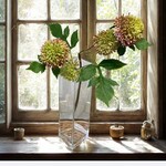 Echinops Spray 22.5" - Green/Burgundy