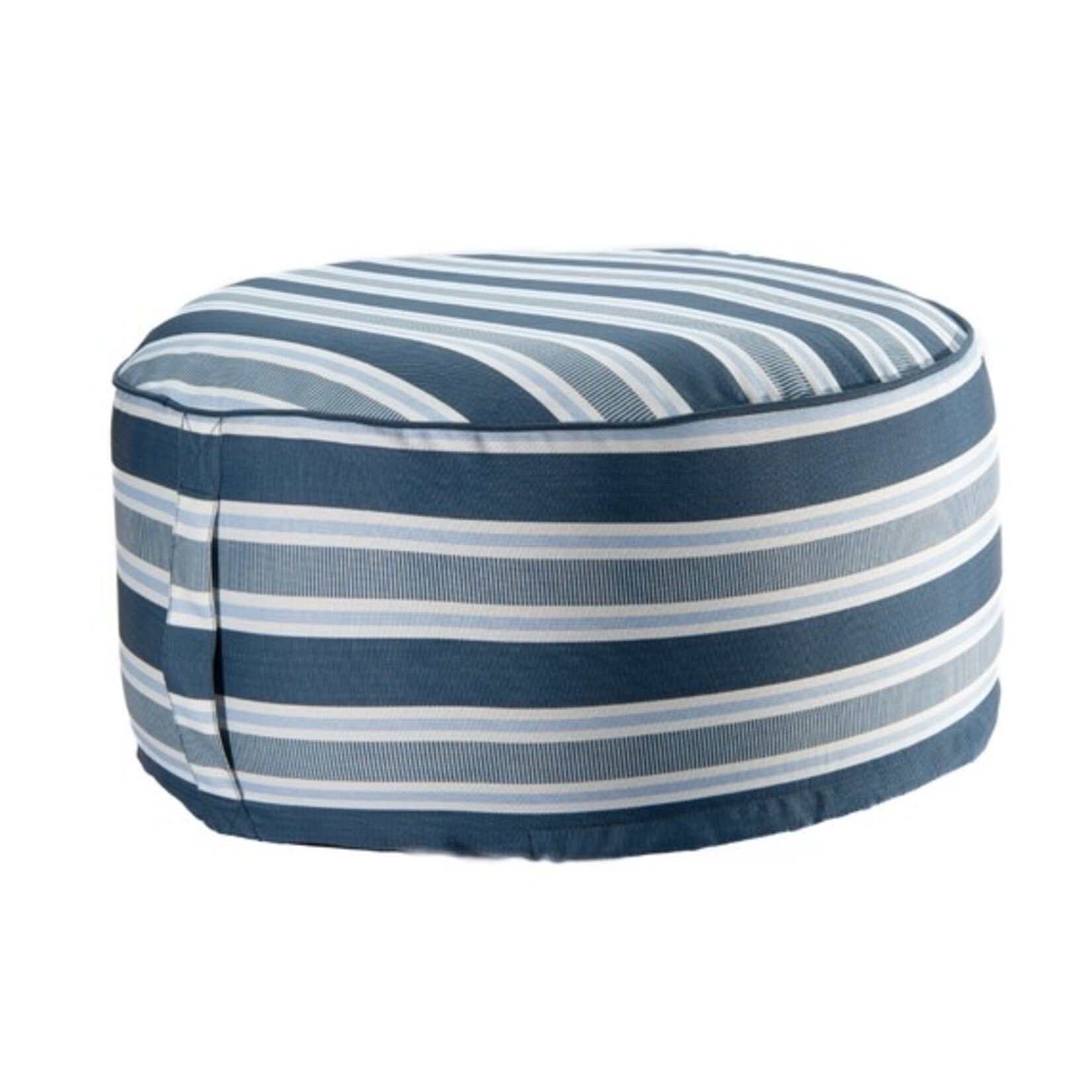 Outdoor Inflatable Pouf - Blue lines