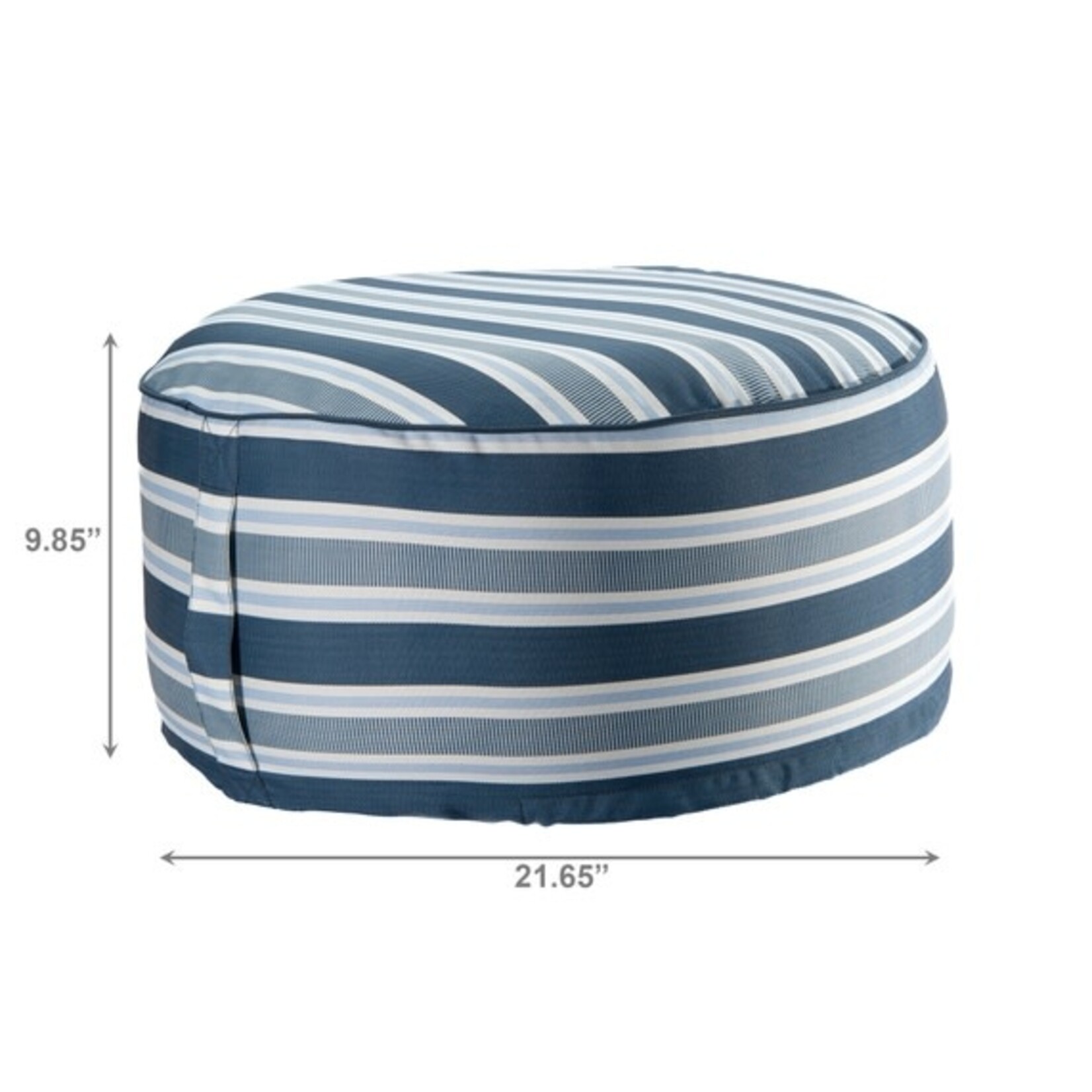Outdoor Inflatable Pouf - Blue lines