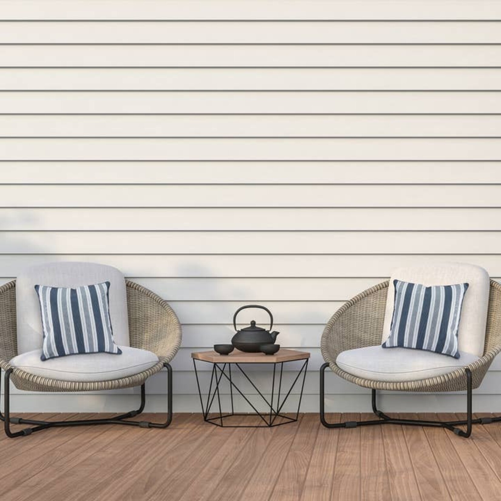 Outdoor Waterproof Cushion - Blue Stripes
