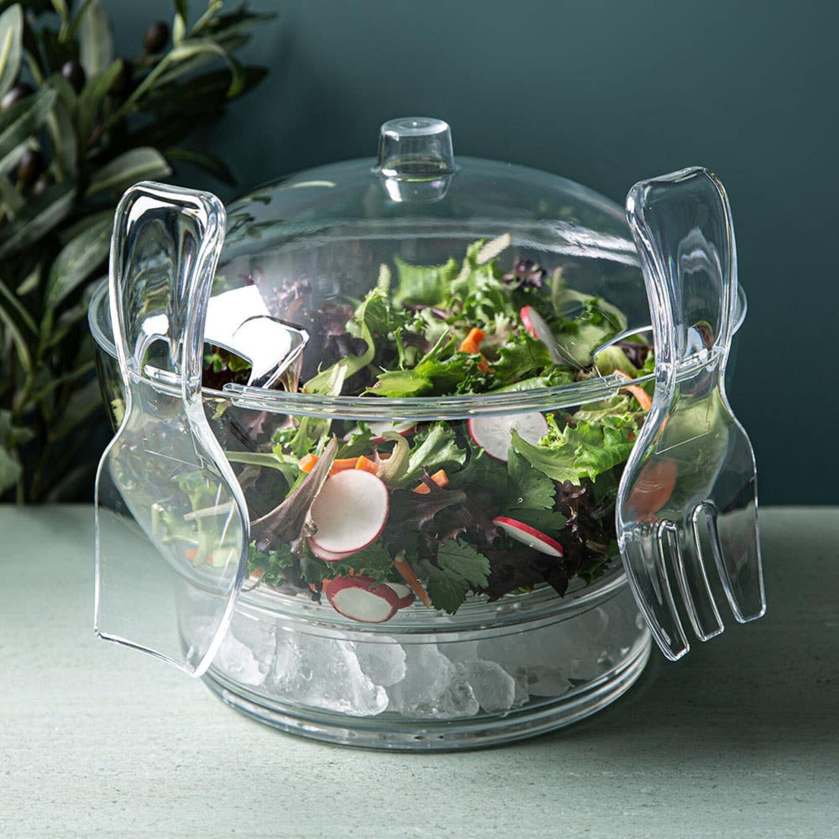 Chill It Clear Serving Bowl & Servers Set