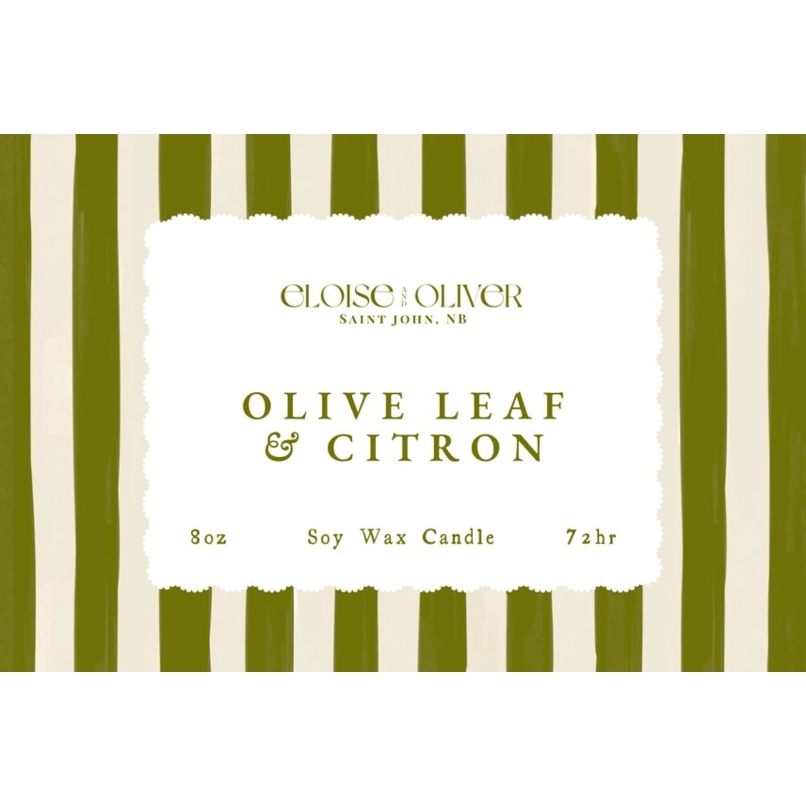 8oz *Summer* Olive Leaf and Citron Candle