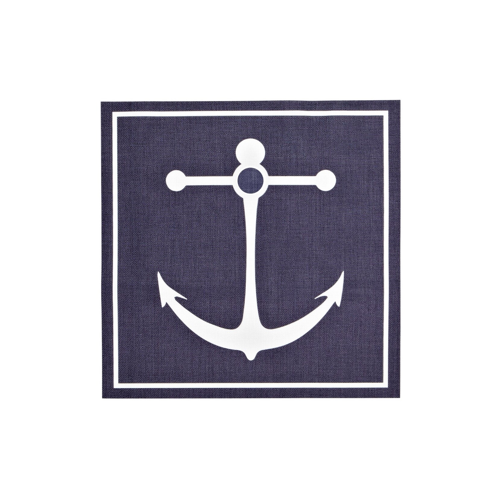 Anchor Placemat 14X14 Blue