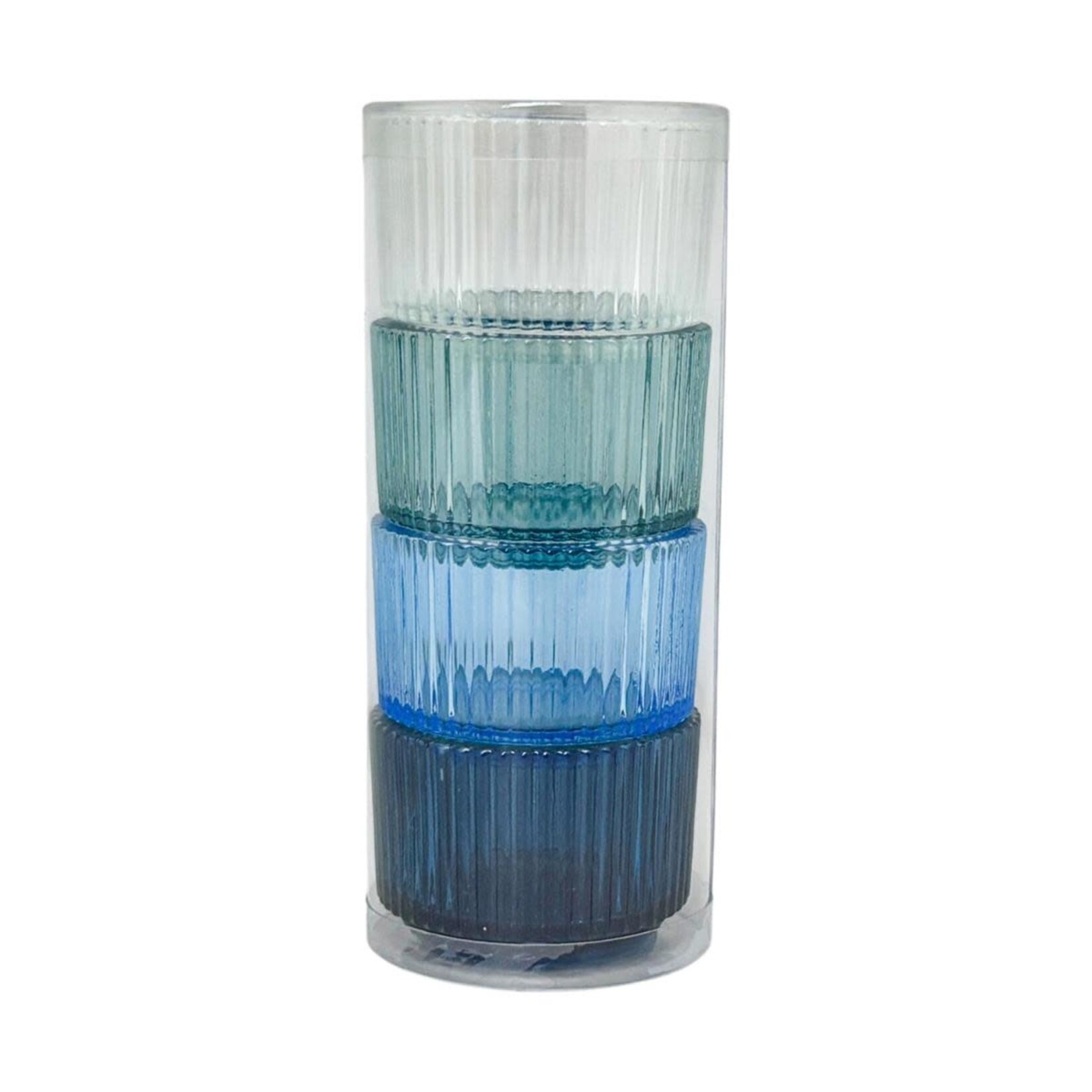 Set of 4 Tealight holders - Blues