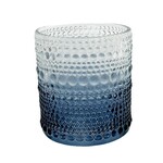 Ombre Embossed Blue Tealight 2.8" x 3.15"