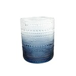 Ombre Embossed Blue Votive 4" x 5"