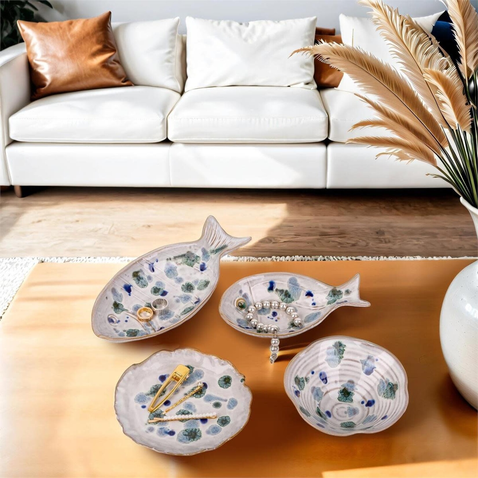 Mottled Glaze Ceramic Fish